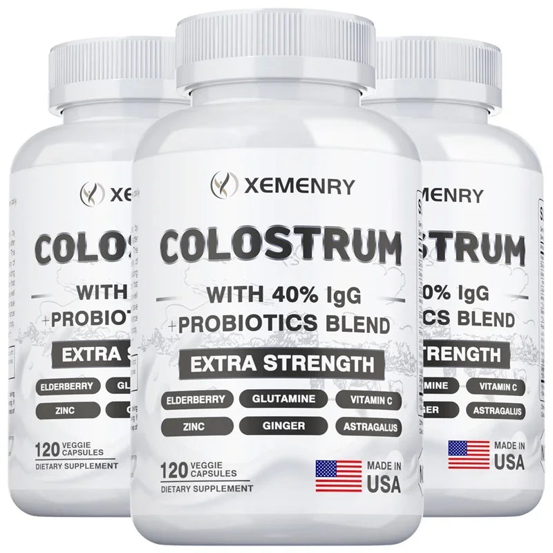 Colostrum Capsules - 40% LgG - Supports The Immune System, Promotes Gut Health, Energy Production, Cell Repair and Growth
