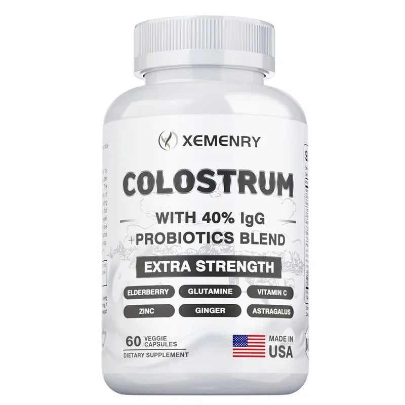 Colostrum Capsules - 40% LgG - Supports The Immune System, Promotes Gut Health, Energy Production, Cell Repair and Growth