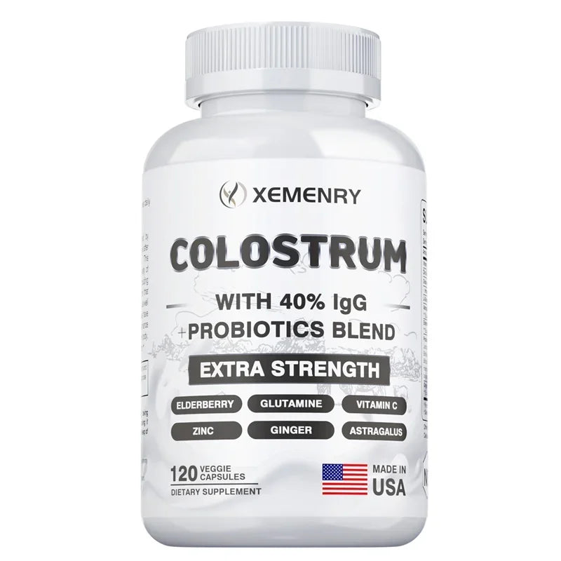 Colostrum Capsules - 40% LgG - Supports The Immune System, Promotes Gut Health, Energy Production, Cell Repair and Growth