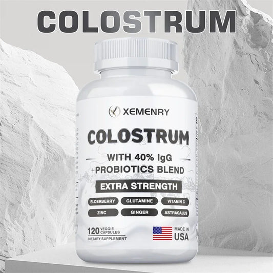 Colostrum Capsules - 40% LgG - Supports The Immune System, Promotes Gut Health, Energy Production, Cell Repair and Growth