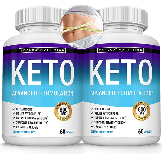Keto Capsules Ketosis Supplement Ketones for Weight Management, Desire, Energy, Fat Burning, Lean Belly, Muscle 60 Capsules